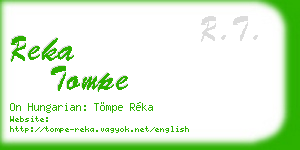 reka tompe business card